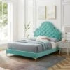 Other King Bed In Mint Velvet W/ Button Tufting Finish -Othe Furniture Shop 1500 1500 frame 0 8166
