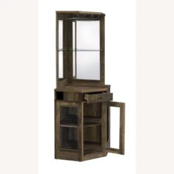 Other Corner Bar Cabinet In Rustic Oak & Clear Glass -Othe Furniture Shop 1500 1500 frame 0 8192