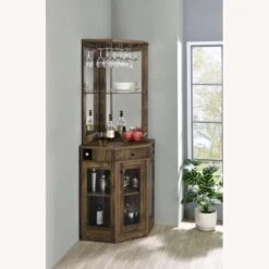 Other Corner Bar Cabinet In Rustic Oak & Clear Glass -Othe Furniture Shop 1500 1500 frame 0 8197