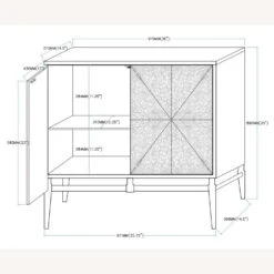 Other 2-Tone Accent Cabinet W/ Sunburst Textured Pattern -Othe Furniture Shop 1500 1500 frame 0 8208