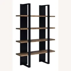 Other Bookcase In 2-Tone Aged Walnut & Black Finish -Othe Furniture Shop 1500 1500 frame 0 8213