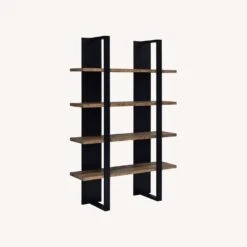 Other Bookcase In 2-Tone Aged Walnut & Black Finish -Othe Furniture Shop 1500 1500 frame 0 8216