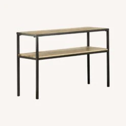 Other Console Table In Natural Wood & Black Metal Finish -Othe Furniture Shop 1500 1500 frame 0 8244