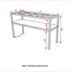 Other Console Table In Natural Wood & Black Metal Finish -Othe Furniture Shop 1500 1500 frame 0 8245
