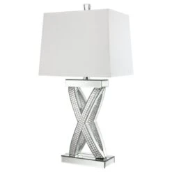 Other Table Lamp In Square White Shade & Mirror Finish -Othe Furniture Shop 1500 1500 frame 0 83