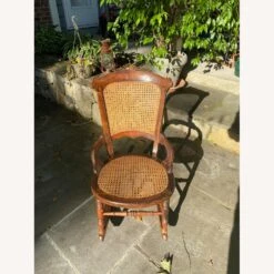 Antique Burl Wood Carved Caned Rocker -Othe Furniture Shop 1500 1500 frame 0 8305