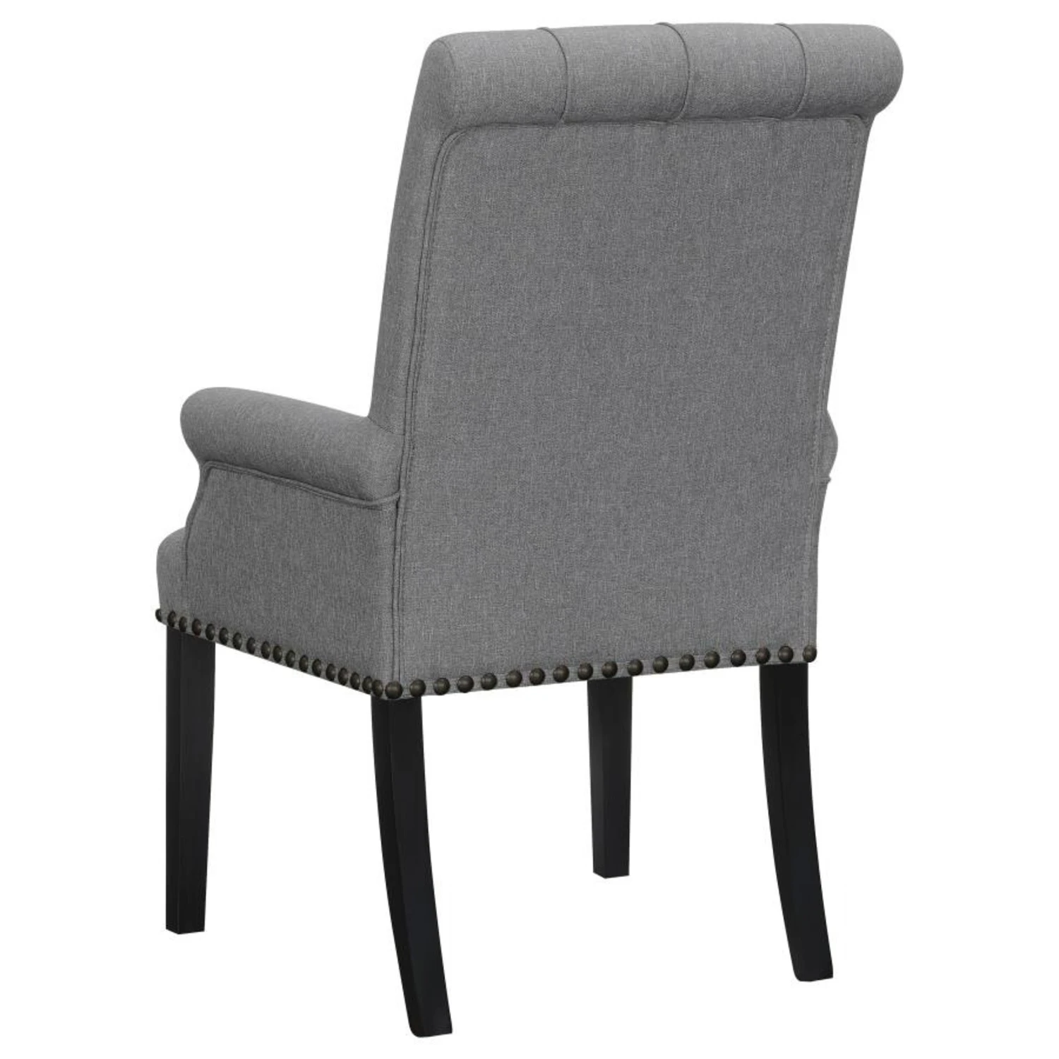 Other Dining Armchair In Grey Linen-like Fabric Finish 3 Other Dining Armchair In Grey Linen-like Fabric Finish