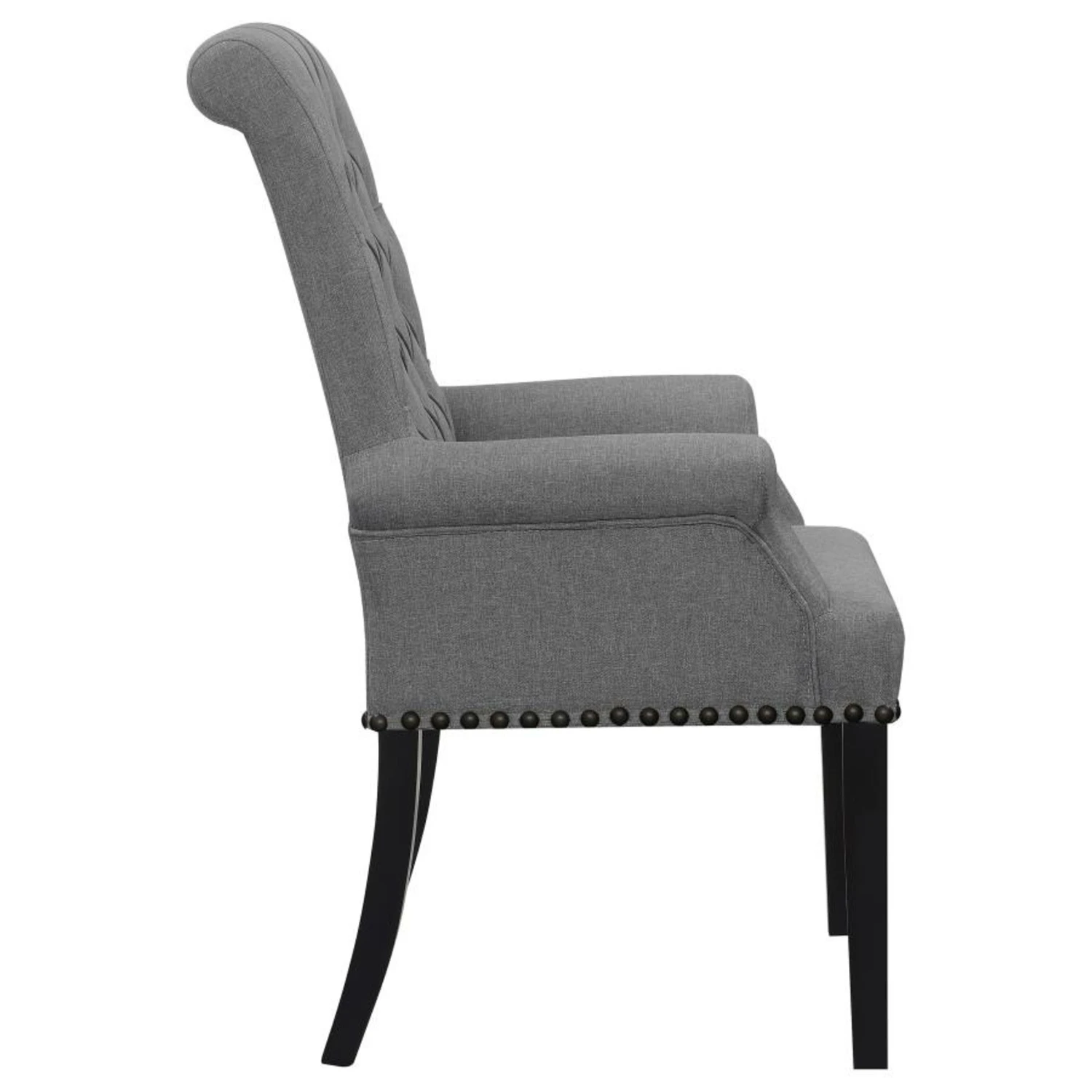 Other Dining Armchair In Grey Linen-like Fabric Finish 11 Other Dining Armchair In Grey Linen-like Fabric Finish - Image 9