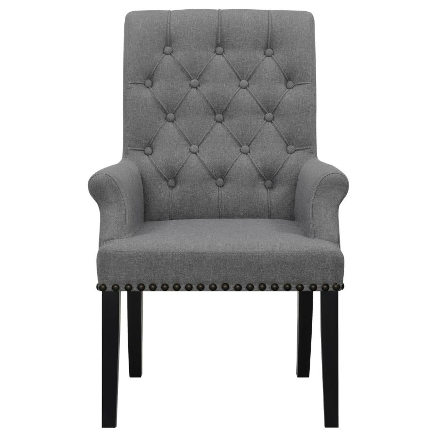 Other Dining Armchair In Grey Linen-like Fabric Finish 13 Other Dining Armchair In Grey Linen-like Fabric Finish - Image 11