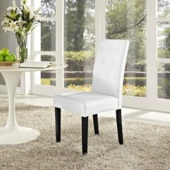 Other Modern Dining Chair In White W/ Hardwood Legs -Othe Furniture Shop 1500 1500 frame 0 8567