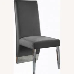 Other Dining Chair In Grey Velvet & Chrome Metal Legs 10 Other Dining Chair In Grey Velvet & Chrome Metal Legs -Othe Furniture Shop 1500 1500 frame 0 8576