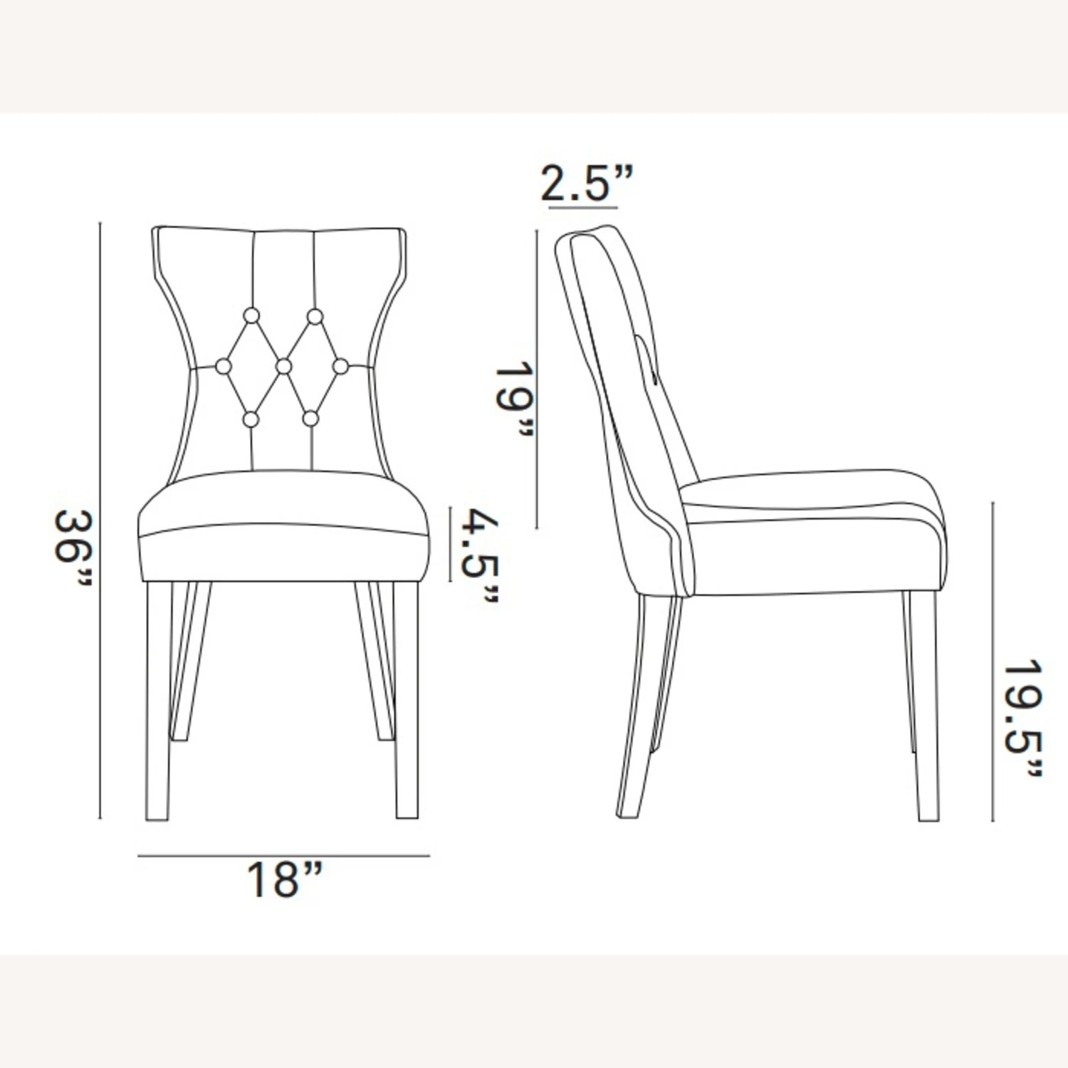 Other Modern Dining Chair In Beige Fabric &Hardwood Legs 3 Other Modern Dining Chair In Beige Fabric &Hardwood Legs