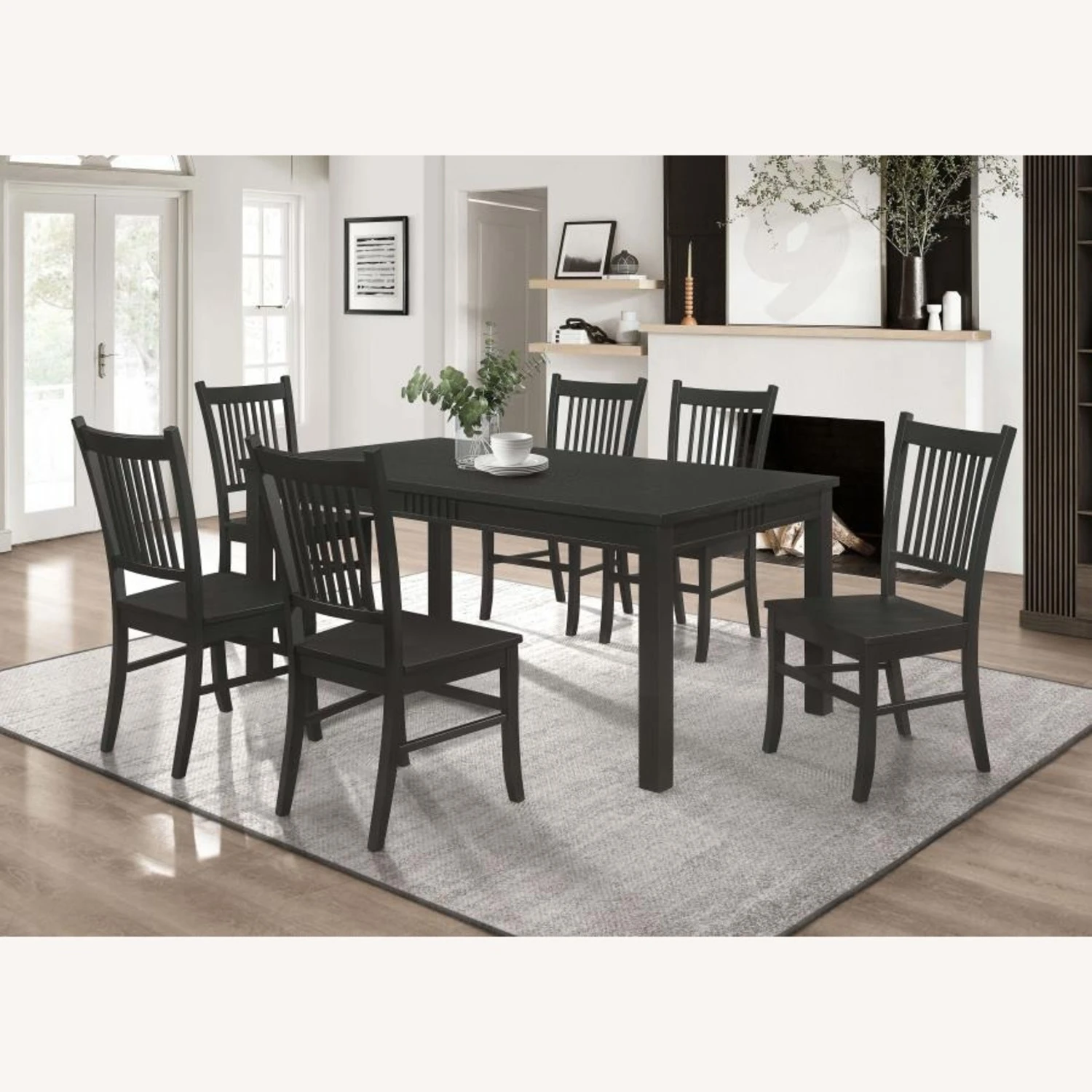 Other Dining Chair In Matte Black Hardwood Finish 4 Other Dining Chair In Matte Black Hardwood Finish - Image 2