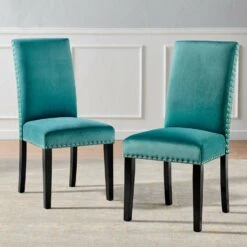 Other Dining Chair In Teal Velvet W/ High Back Design -Othe Furniture Shop 1500 1500 frame 0 8712