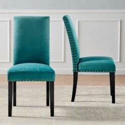 Other Dining Chair In Teal Velvet W/ High Back Design -Othe Furniture Shop 1500 1500 frame 0 8716