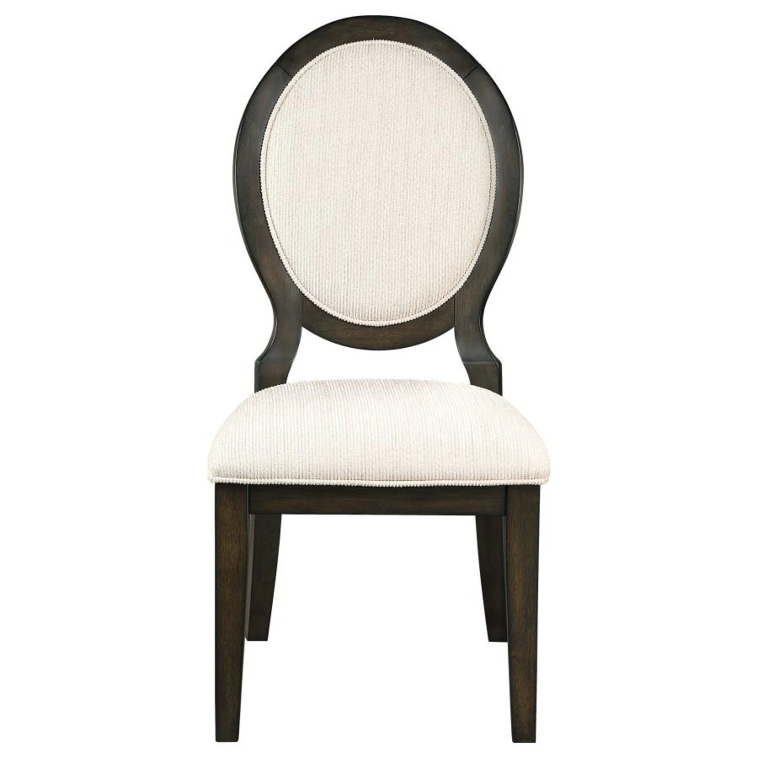 Other Dining Chair In Cream Fabric & Dark Cocoa Legs 5 Other Dining Chair In Cream Fabric & Dark Cocoa Legs - Image 3