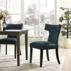 Other Dining Chair In Azure Fabric W/ Nailhead Trim -Othe Furniture Shop 1500 1500 frame 0 8788