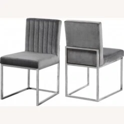 Other Dining Chair In Grey W/ Polished Chrome Base -Othe Furniture Shop 1500 1500 frame 0 8801