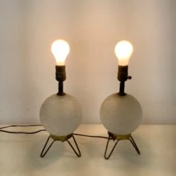 Pair Mid-Century Crackled Glass Table Lamps -Othe Furniture Shop 1500 1500 frame 0 882