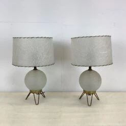 Pair Mid-Century Crackled Glass Table Lamps -Othe Furniture Shop 1500 1500 frame 0 883