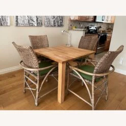 English Walnut Dining Table And Bamboo Chairs -Othe Furniture Shop 1500 1500 frame 0 8889