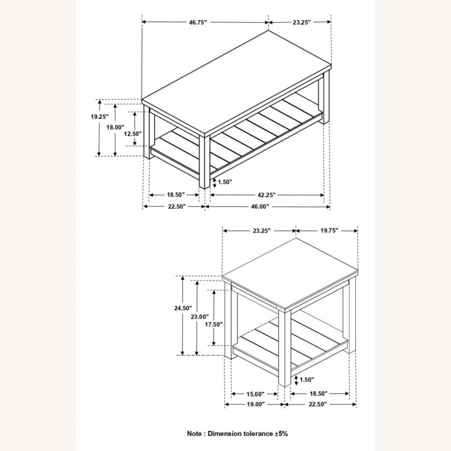 Other 3-Piece Occasional Set In Greige With Open Shelves 8 Other 3-Piece Occasional Set In Greige With Open Shelves - Image 6