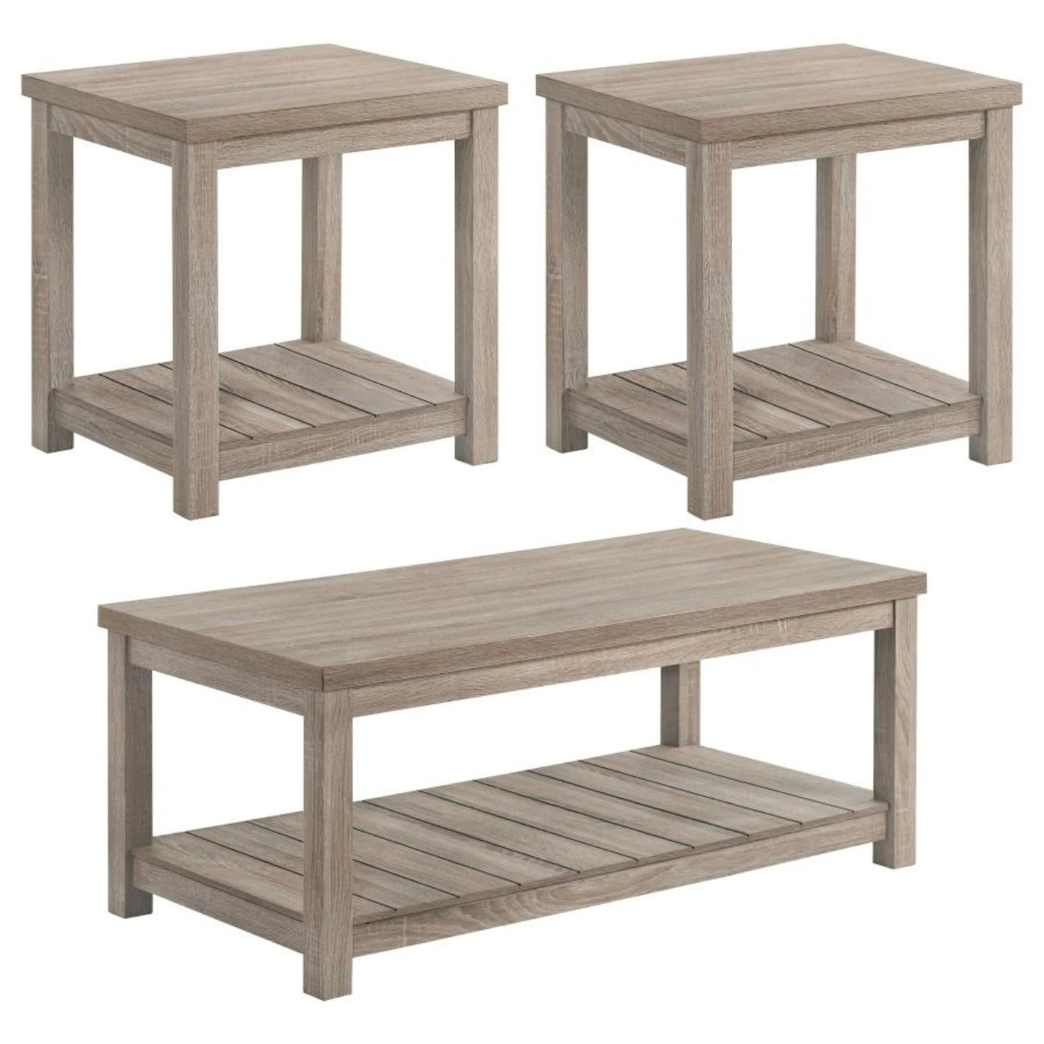 Other 3-Piece Occasional Set In Greige With Open Shelves 14 Other 3-Piece Occasional Set In Greige With Open Shelves - Image 12