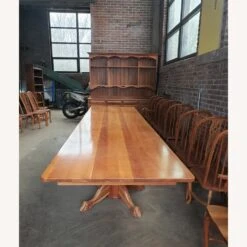 Other Custom Amish Cherry Wood Dining Table & 16 Chairs -Othe Furniture Shop 1500 1500 frame 0 9041