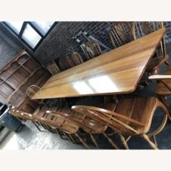 Other Custom Amish Cherry Wood Dining Table & 16 Chairs -Othe Furniture Shop 1500 1500 frame 0 9042