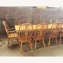 Other Custom Amish Cherry Wood Dining Table & 16 Chairs -Othe Furniture Shop 1500 1500 frame 0 9046