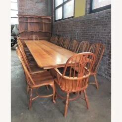 Other Custom Amish Cherry Wood Dining Table & 16 Chairs -Othe Furniture Shop 1500 1500 frame 0 9047