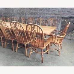 Other Custom Amish Cherry Wood Dining Table & 16 Chairs -Othe Furniture Shop 1500 1500 frame 0 9052