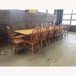 Other Custom Amish Cherry Wood Dining Table & 16 Chairs -Othe Furniture Shop 1500 1500 frame 0 9056