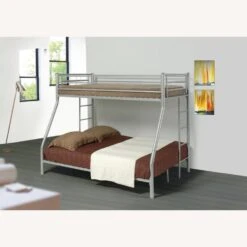 Other Twin/Full Bed In Silver Finish W/ Built-In Ladder -Othe Furniture Shop 1500 1500 frame 0 9237