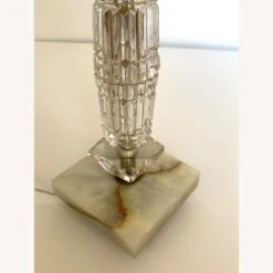 Vintage Crystal And Marble Lamp