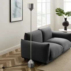 Other Floor Lamp In Silver Cone-Shaped Shade & Base -Othe Furniture Shop 1500 1500 frame 0 937