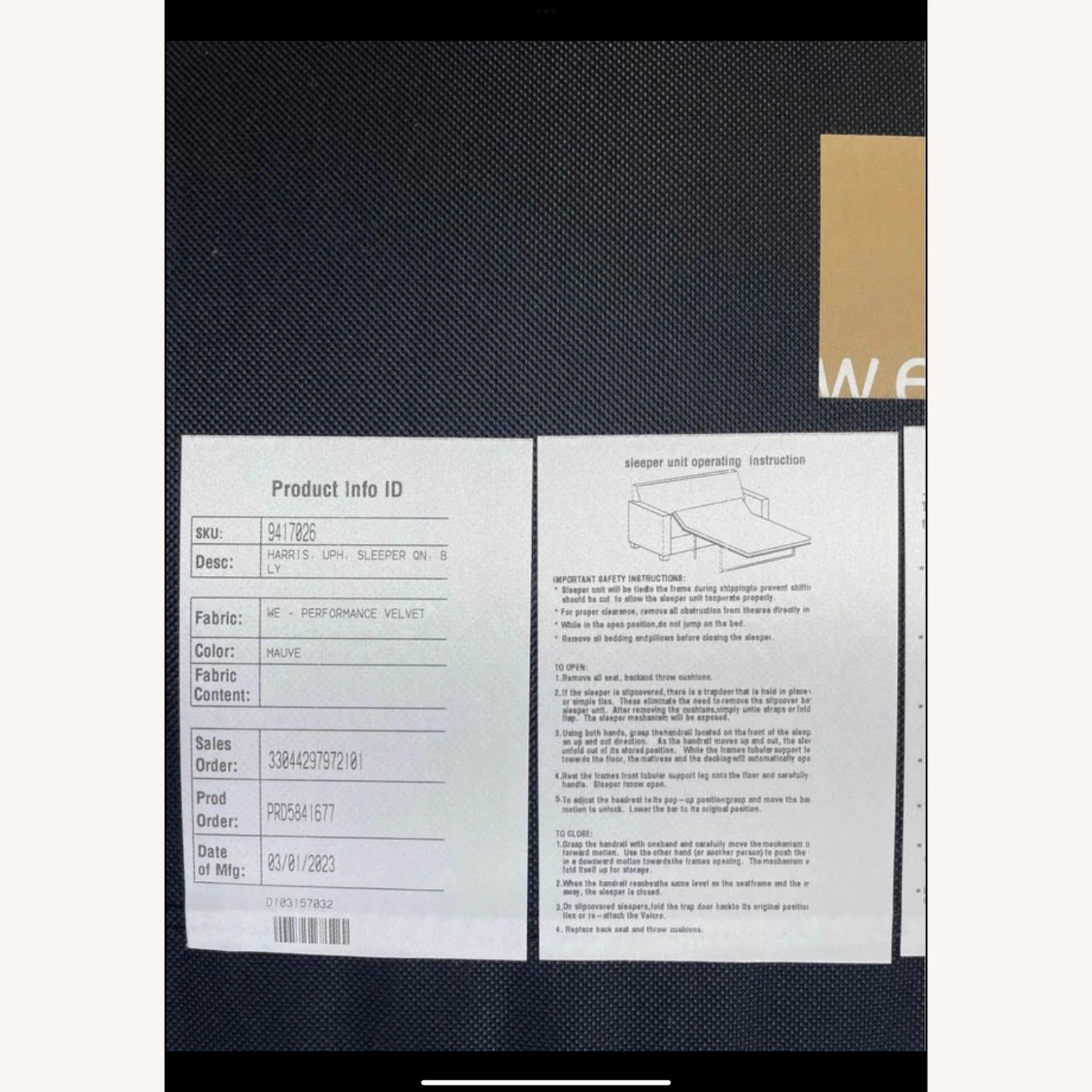 West Elm Harris Queen Sleeper Sofa (74") 4 West Elm Harris Queen Sleeper Sofa (74") - Image 2