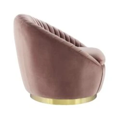 Other Armchair In Dusty Rose Velvet W/ Swivel Base -Othe Furniture Shop 1500 1500 frame 0 9498
