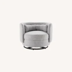 Other Armchair In Light Gray Fabric & Black Metal Base -Othe Furniture Shop 1500 1500 frame 0 9506