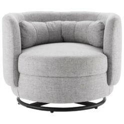 Other Armchair In Light Gray Fabric & Black Metal Base -Othe Furniture Shop 1500 1500 frame 0 9507