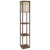 Other Floor Lamp W/ Flower Pattern On Shade & Three-Tiered Shelves -Othe Furniture Shop 1500 1500 frame 0 951
