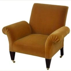 George Smith Whiskey Mohair Butterfly Armchair UK