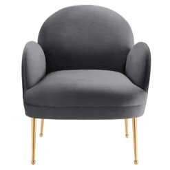 Other Gray Velvet Mid-Century Armchair -Othe Furniture Shop 1500 1500 frame 0 9529