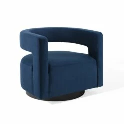 Other Swivel Armchair InMidnight Blue Velvet Performance -Othe Furniture Shop 1500 1500 frame 0 9546