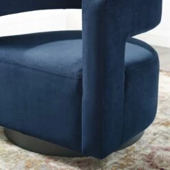 Other Swivel Armchair InMidnight Blue Velvet Performance -Othe Furniture Shop 1500 1500 frame 0 9548