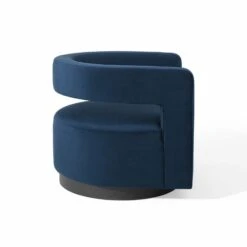 Other Swivel Armchair InMidnight Blue Velvet Performance -Othe Furniture Shop 1500 1500 frame 0 9551