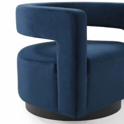 Other Swivel Armchair InMidnight Blue Velvet Performance -Othe Furniture Shop 1500 1500 frame 0 9552