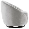 Other Armchair In Light Gray Fabric W/ Vertical Tufting