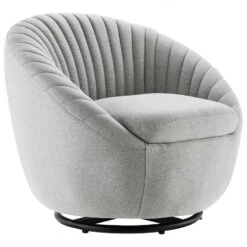 Other Armchair In Light Gray Fabric W/ Vertical Tufting -Othe Furniture Shop 1500 1500 frame 0 9555