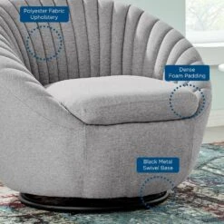 Other Armchair In Light Gray Fabric W/ Vertical Tufting -Othe Furniture Shop 1500 1500 frame 0 9560